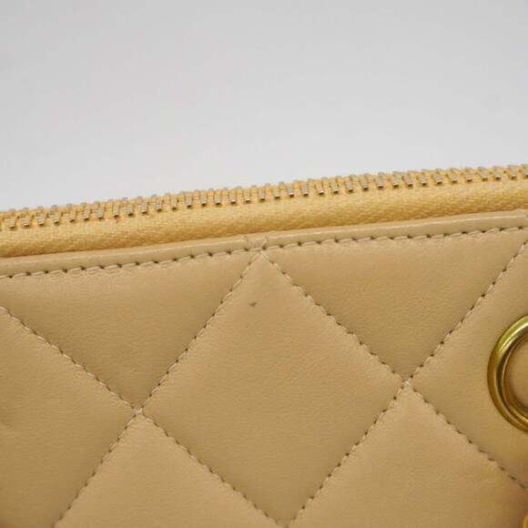Chanel Matelasse Chain Shoulder Bag, Lambskin, Beige, Women's - Picture 13 of 15